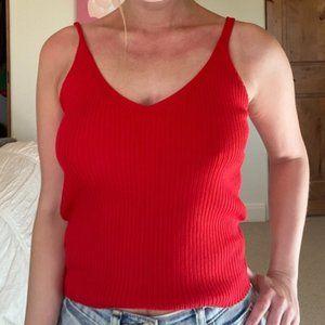 Red H&M Sweater Tank